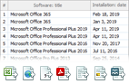 Informes de software instalado