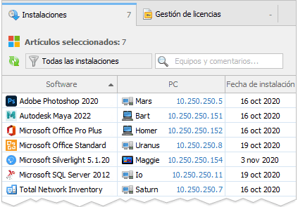 Herramientas de gestión de activos e inventario de software